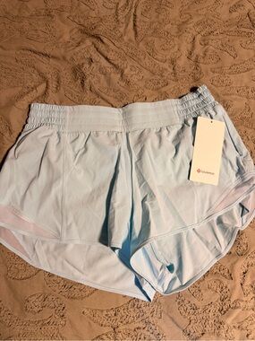 lululemon athletica Light Blue Athletic Shorts with Elastic Waistband